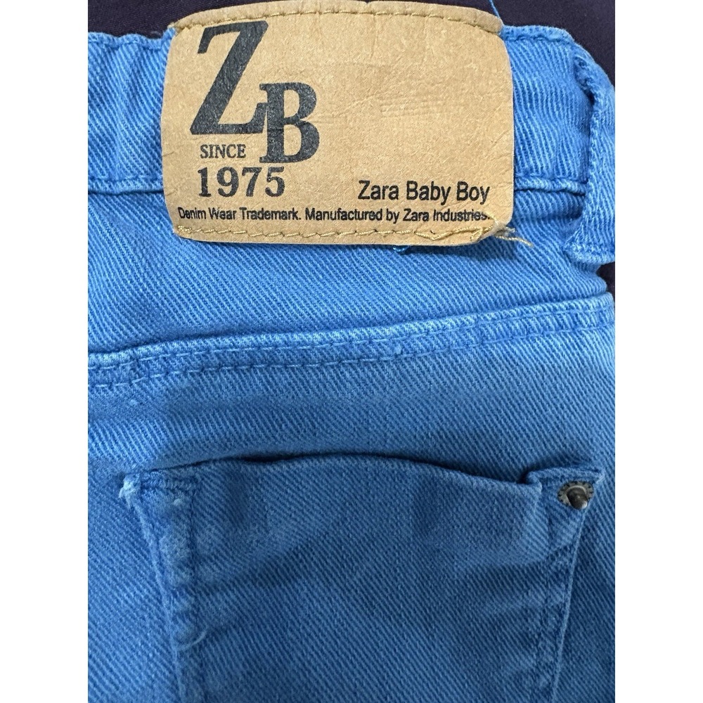 Zara Baby Boy 6-9M Blue Jeans Adjustable Waist Skinny - Picture 5 of 5